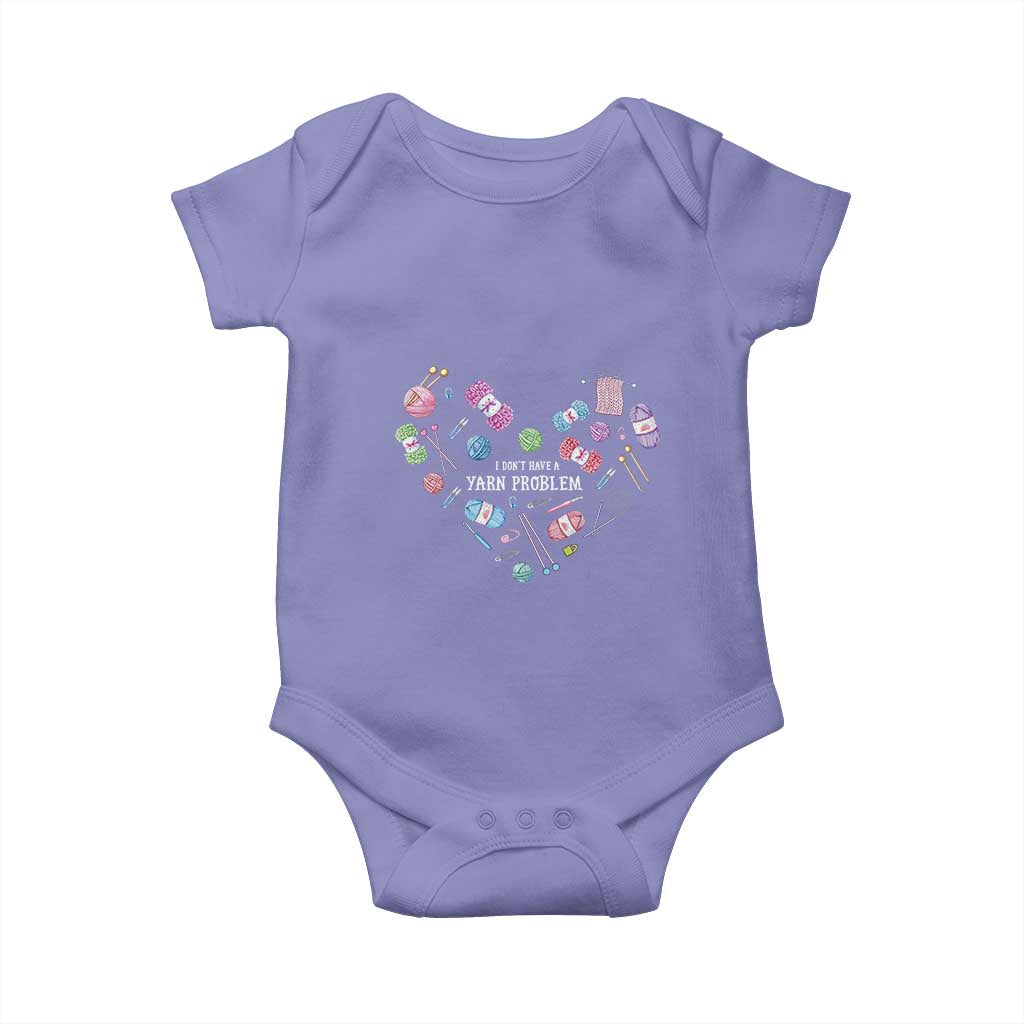Funny Crochet Baby Onesie I Don't Have A Yarn Problem Yarn Collecting Knitting TS09 Violet Print Your Wear