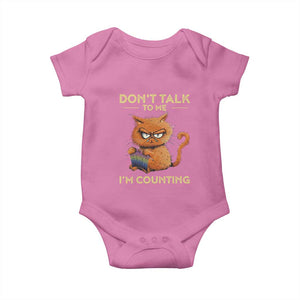 Funny Crochet Cat Baby Onesie Don't Talk To Me I'm Counting TS09 Azalea Print Your Wear