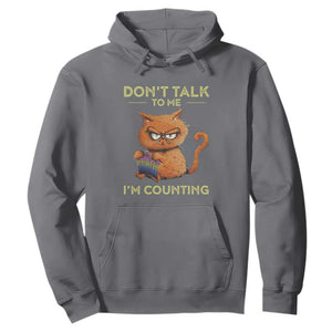 Funny Crochet Cat Hoodie Don't Talk To Me I'm Counting TS09 Charcoal Print Your Wear