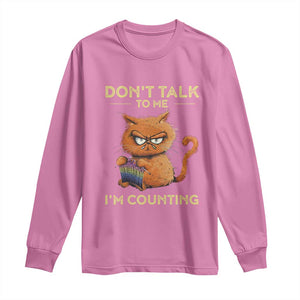 Funny Crochet Cat Long Sleeve Shirt Don't Talk To Me I'm Counting TS09 Azalea Print Your Wear