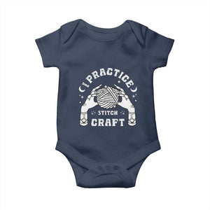 Witch Crochet Baby Onesie I Practice Stitch Craft TS09 Navy Print Your Wear