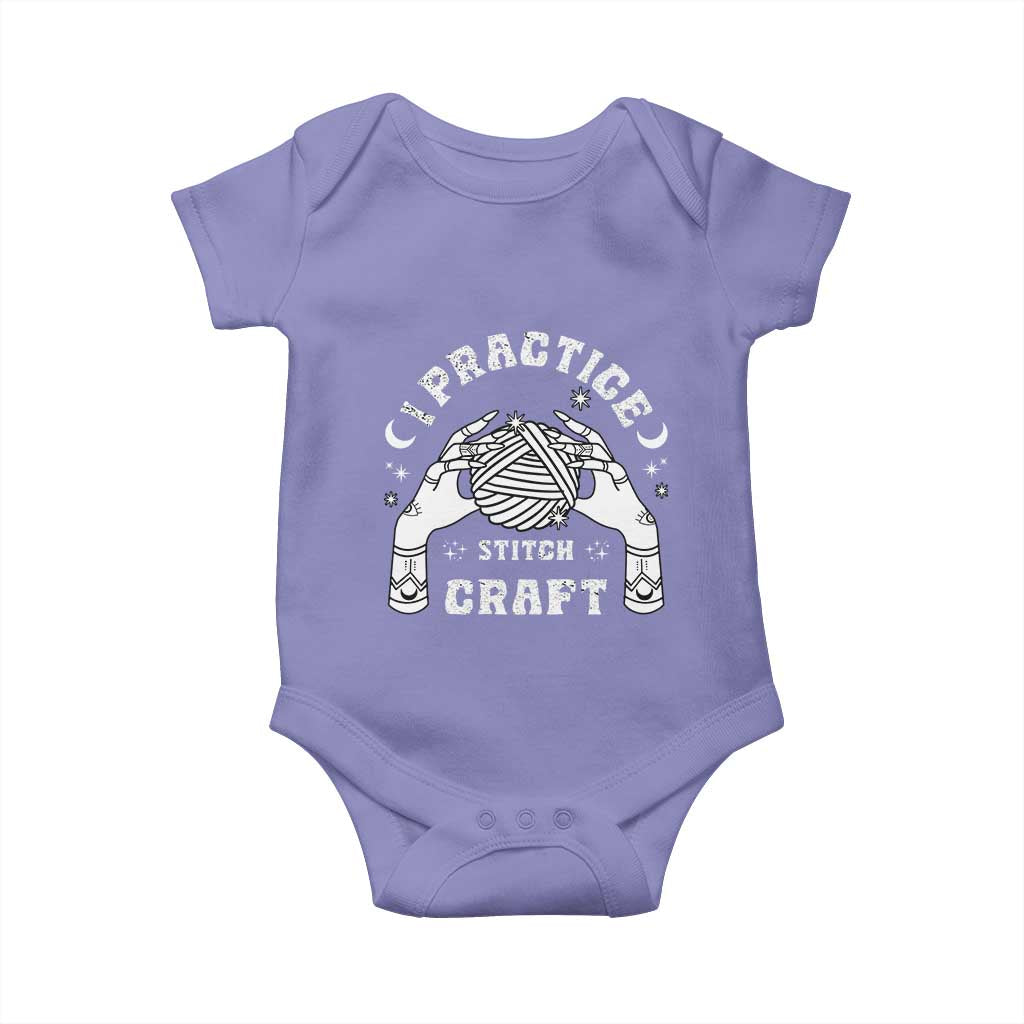 Witch Crochet Baby Onesie I Practice Stitch Craft TS09 Violet Print Your Wear