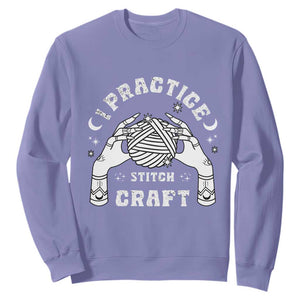 Witch Crochet Sweatshirt I Practice Stitch Craft TS09 Violet Print Your Wear