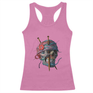 Funny Crochet Racerback Tank Top Yard Skull Halloween Knitting TS09 Azalea Print Your Wear