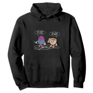 Funny Crochet Coffee Lover Hoodie She Loves Me More TS09 Black Print Your Wear