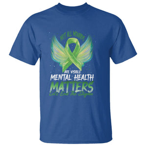 Mental Health Awareness T Shirt Not All Wounds Are Visible Let's End The Stigma TS09 Royal Blue Printyourwear