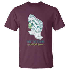 Mental Health Awareness T Shirt Fight The Stigma Aesthetic TS09 Maroon Printyourwear