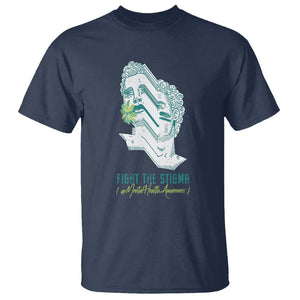 Mental Health Awareness T Shirt Fight The Stigma Aesthetic TS09 Navy Printyourwear