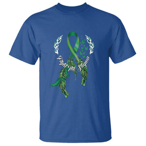 Mental Health Awareness T Shirt Fight The Stigma Butterfly Green Ribbon TS09 Royal Blue Printyourwear