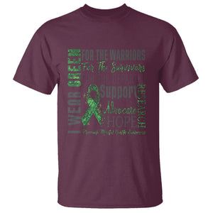 Mental Health Awareness T Shirt I Wear Green For The Warrior TS09 Maroon Printyourwear