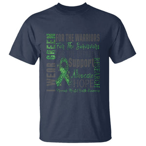 Mental Health Awareness T Shirt I Wear Green For The Warrior TS09 Navy Printyourwear