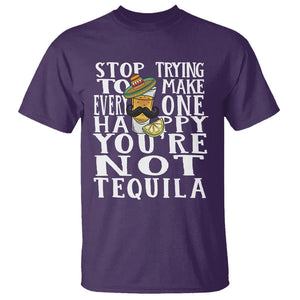 Motivational Mental Health T Shirt Stop Trying To Make Everyone Happy You're Not Tequila TS09 Purple Printyourwear