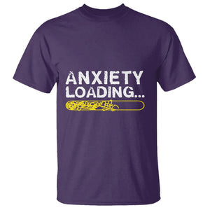 Mental Health Awareness Anxiety Loading T Shirt TS09 Purple Printyourwear