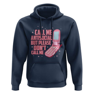 Introvert Hoodie Call Me Antisocial But Please Don't Call Me TS09 Navy Printyourwear