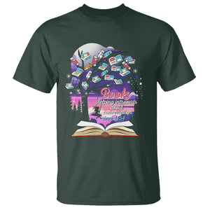 Introvert Book Lover T Shirt Books Helping Introverts Avoid Conversation TS09 Dark Forest Green Printyourwear