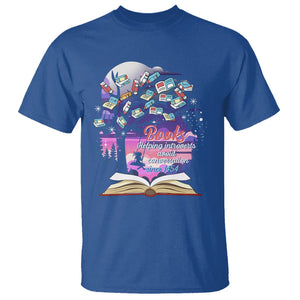 Introvert Book Lover T Shirt Books Helping Introverts Avoid Conversation TS09 Royal Blue Printyourwear