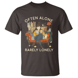 Introvert T Shirt Often Alone Rarely Lonely TS09 Dark Chocolate Printyourwear