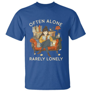 Introvert T Shirt Often Alone Rarely Lonely TS09 Royal Blue Printyourwear