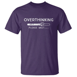 Overthinking Loading Please Wait T Shirt TS09 Purple Printyourwear