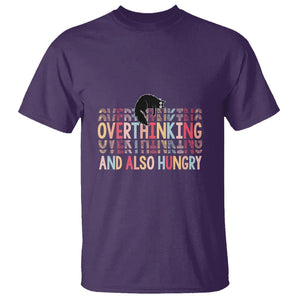 Overthinking And Also Hungry Cute Cat T Shirt TS09 Purple Printyourwear