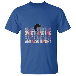 Overthinking And Also Hungry Cute Cat T Shirt TS09 Royal Blue Printyourwear