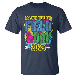 I'm Just Here For Field Day 2024 T Shirt TS09 Navy Print Your Wear