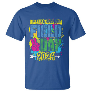 I'm Just Here For Field Day 2024 T Shirt TS09 Royal Blue Print Your Wear