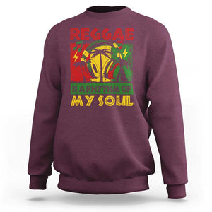 Reggae Is A Rythm Of My Soul Jamaica Music Sweatshirt TS09 Maroon Print Your Wear