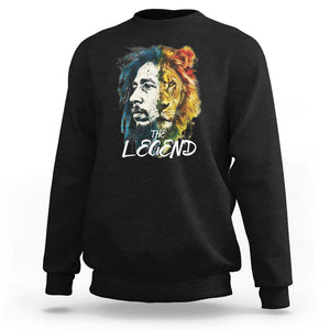 Legend Bob Lion Reggae Jamaica Music Sweatshirt TS09 Black Print Your Wear