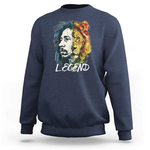 Legend Bob Lion Reggae Jamaica Music Sweatshirt TS09 Navy Print Your Wear