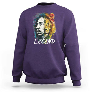 Legend Bob Lion Reggae Jamaica Music Sweatshirt TS09 Purple Print Your Wear