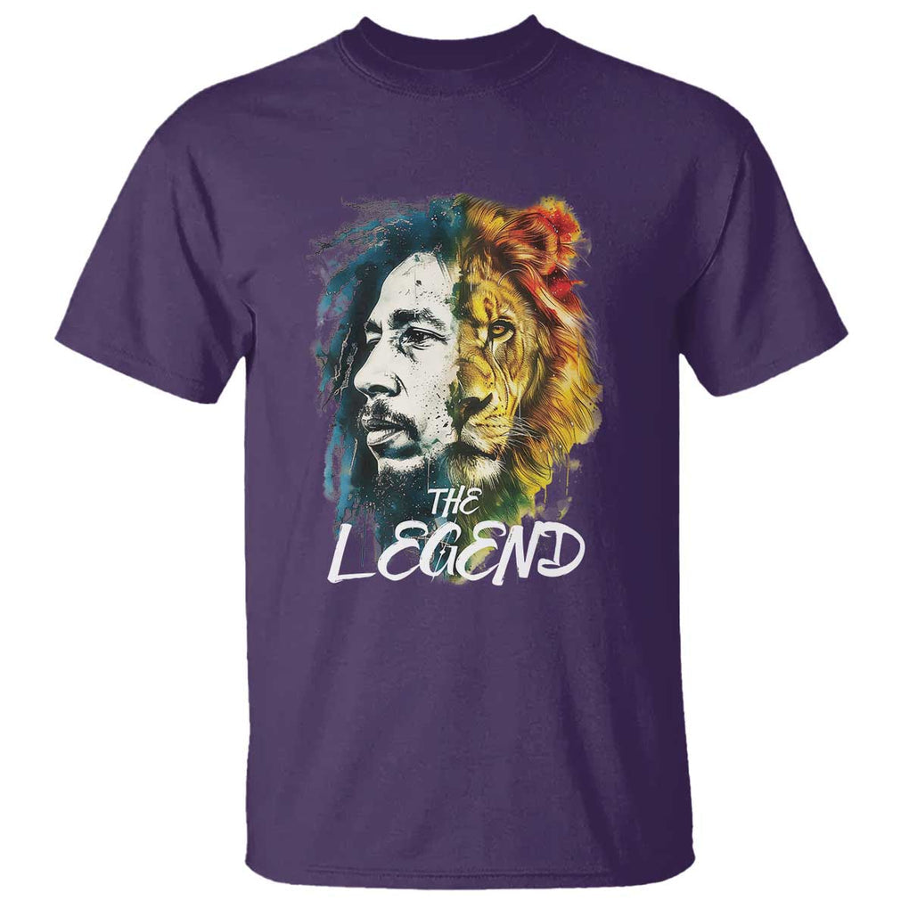 Legend Bob Lion Reggae Jamaica Music T Shirt TS09 Purple Print Your Wear