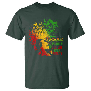 Rasta Legend Bob T Shirt Rastafari Is Not A Culture It's A Reality Jamaica Jamaican TS09 Dark Forest Green Print Your Wear