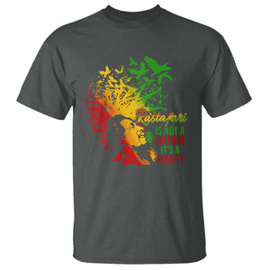 Rasta Legend Bob T Shirt Rastafari Is Not A Culture It's A Reality Jamaica Jamaican TS09 Dark Heather Print Your Wear