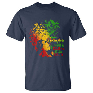 Rasta Legend Bob T Shirt Rastafari Is Not A Culture It's A Reality Jamaica Jamaican TS09 Navy Print Your Wear