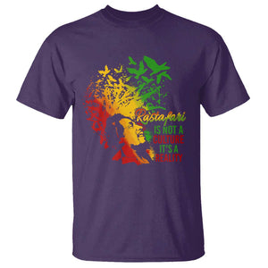 Rasta Legend Bob T Shirt Rastafari Is Not A Culture It's A Reality Jamaica Jamaican TS09 Purple Print Your Wear