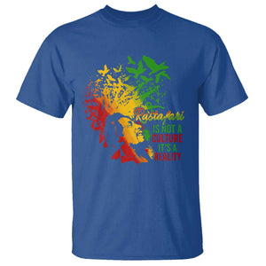 Rasta Legend Bob T Shirt Rastafari Is Not A Culture It's A Reality Jamaica Jamaican TS09 Royal Blue Print Your Wear