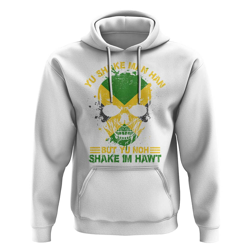 Jamaican Proverbs Hoodie You Can Shake A Mans Head But You Cannot Shake His Heart Skull TS09 White Print Your Wear
