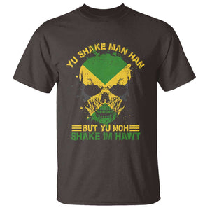 Jamaican Proverbs T Shirt You Can Shake A Mans Head But You Cannot Shake His Heart Skull TS09 Dark Chocolate Print Your Wear