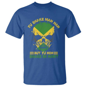 Jamaican Proverbs T Shirt You Can Shake A Mans Head But You Cannot Shake His Heart Skull TS09 Royal Blue Print Your Wear