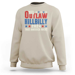 Trump Vance 2024 Sweatshirt Outlaw Hillbilly Take America Back TS09 Sand Print Your Wear