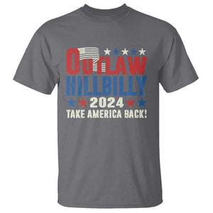 Trump Vance 2024 T Shirt Outlaw Hillbilly Take America Back TS09 Charcoal Print Your Wear