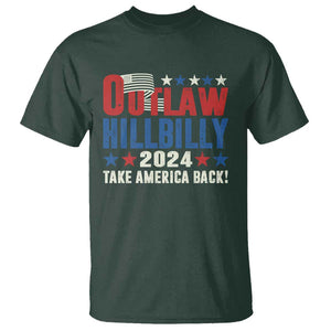 Trump Vance 2024 T Shirt Outlaw Hillbilly Take America Back TS09 Dark Forest Green Print Your Wear