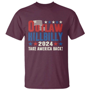 Trump Vance 2024 T Shirt Outlaw Hillbilly Take America Back TS09 Maroon Print Your Wear