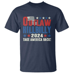 Trump Vance 2024 T Shirt Outlaw Hillbilly Take America Back TS09 Navy Print Your Wear