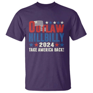 Trump Vance 2024 T Shirt Outlaw Hillbilly Take America Back TS09 Purple Print Your Wear