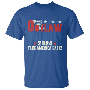 Trump Vance 2024 T Shirt Outlaw Hillbilly Take America Back TS09 Royal Blue Print Your Wear