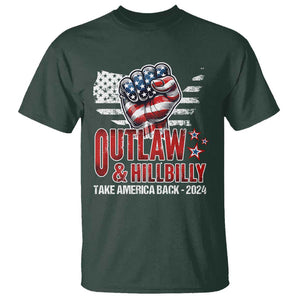 Outlaw Hillbilly 2024 T Shirt Vote For Trump Vance Take America Back TS09 Dark Forest Green Print Your Wear