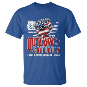 Outlaw Hillbilly 2024 T Shirt Vote For Trump Vance Take America Back TS09 Royal Blue Print Your Wear