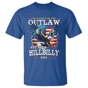 Trump Vance 2024 T Shirt I'm Voting For The Outlaw And The Hillbilly TS09 Royal Blue Print Your Wear